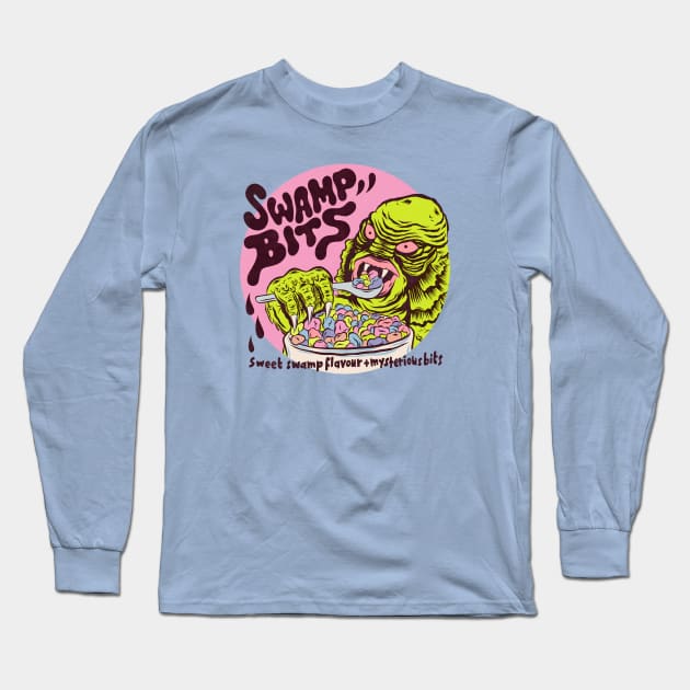 Creature from the cereal lagoon Long Sleeve T-Shirt by Bad Taste Forever